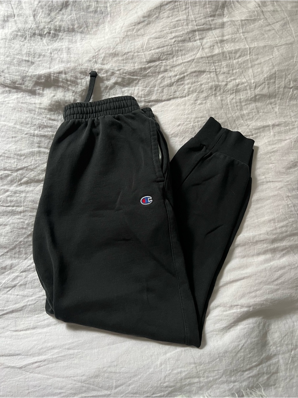 Champion Black Logo Jogger Sweatpants for Men